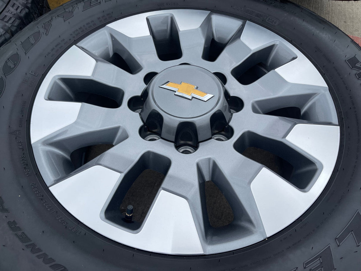 20" Chevy Silverado GMC Sierra AT4 2500 3500 OEM 5960 5947 wheels rims Texas Truck Tire