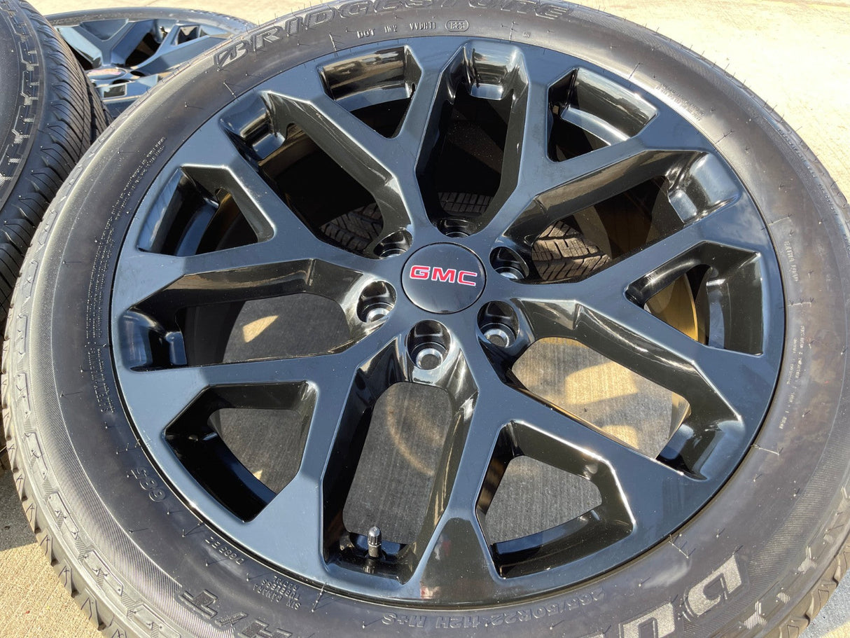 22" GMC Yukon Sierra Chevy Tahoe 1500 OEM replica 5668 wheels rims tires NEW Texas Truck Tire