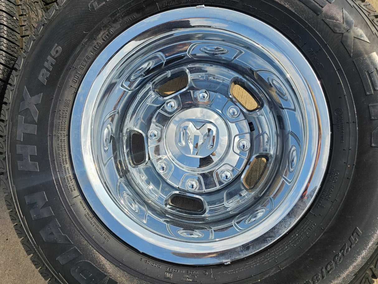 17" Dodge Ram 3500 Dually Laramie 8x200 wheels rims 2703 2704 OEM 2024 2025 NEW Texas Truck Tire