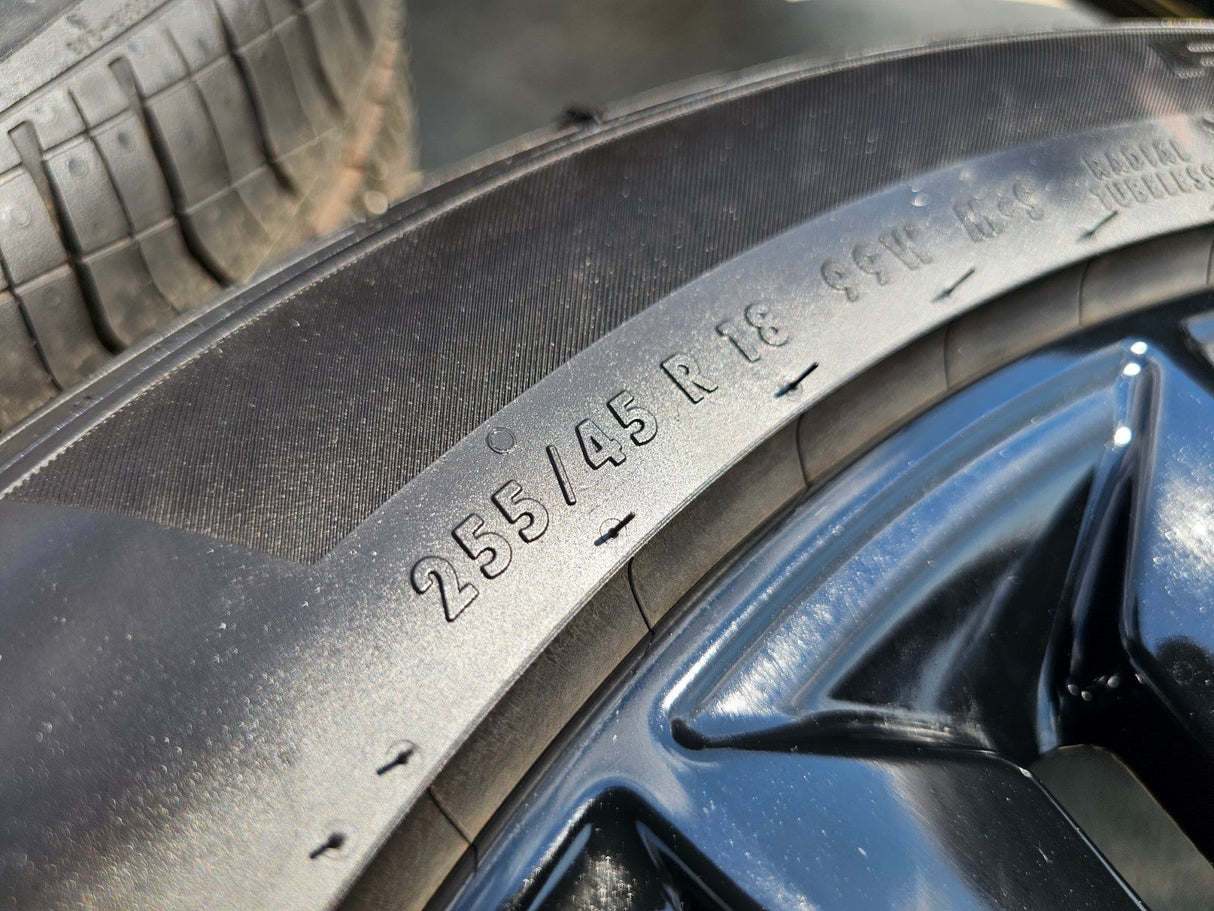 18" Ford Mustang GT OEM BLACK wheels rims PR3C-1007-BA tires 2024 2025 2026 NEW Texas Truck Tire