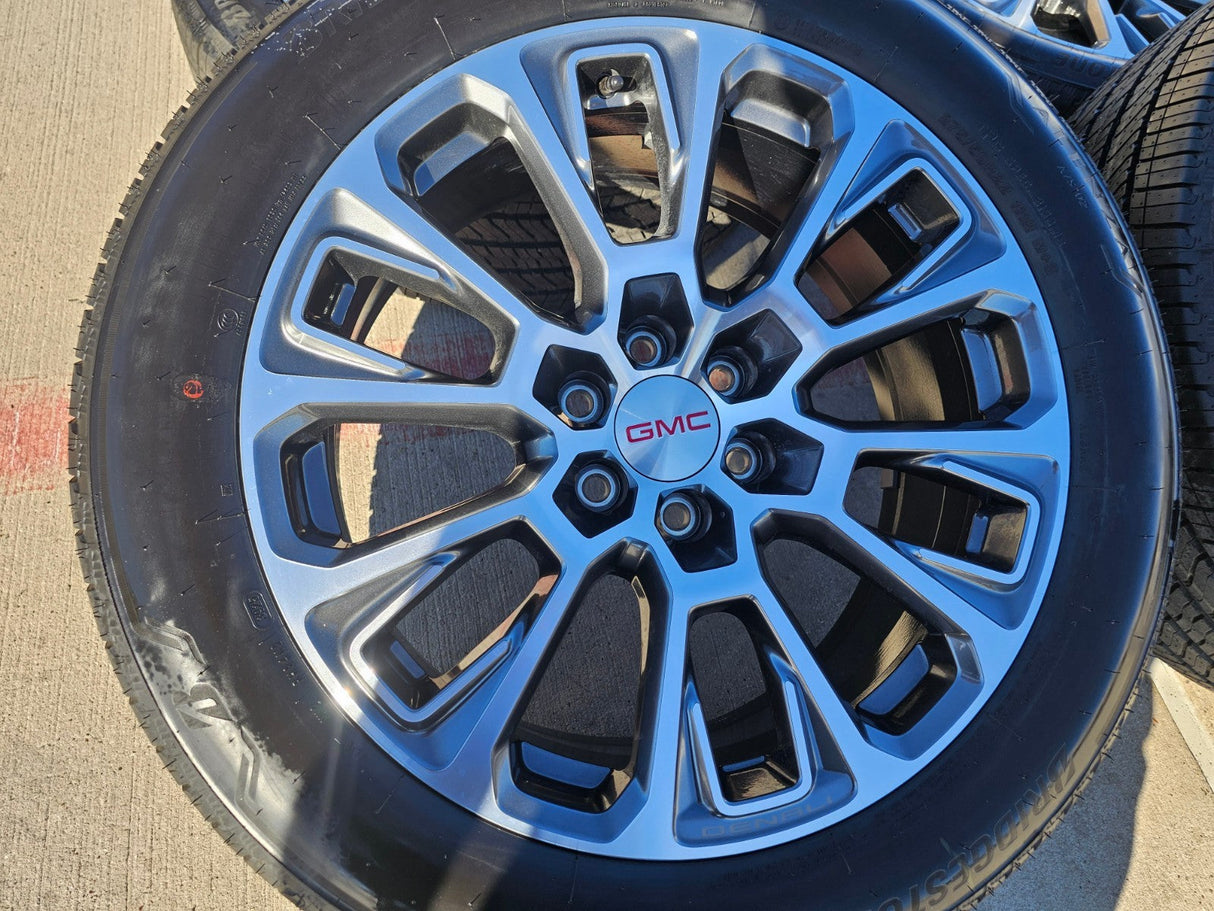 22" GMC Yukon Sierra DENALI OEM wheels rims Tahoe tires 2024 2025 2026 NEW Texas Truck Tire