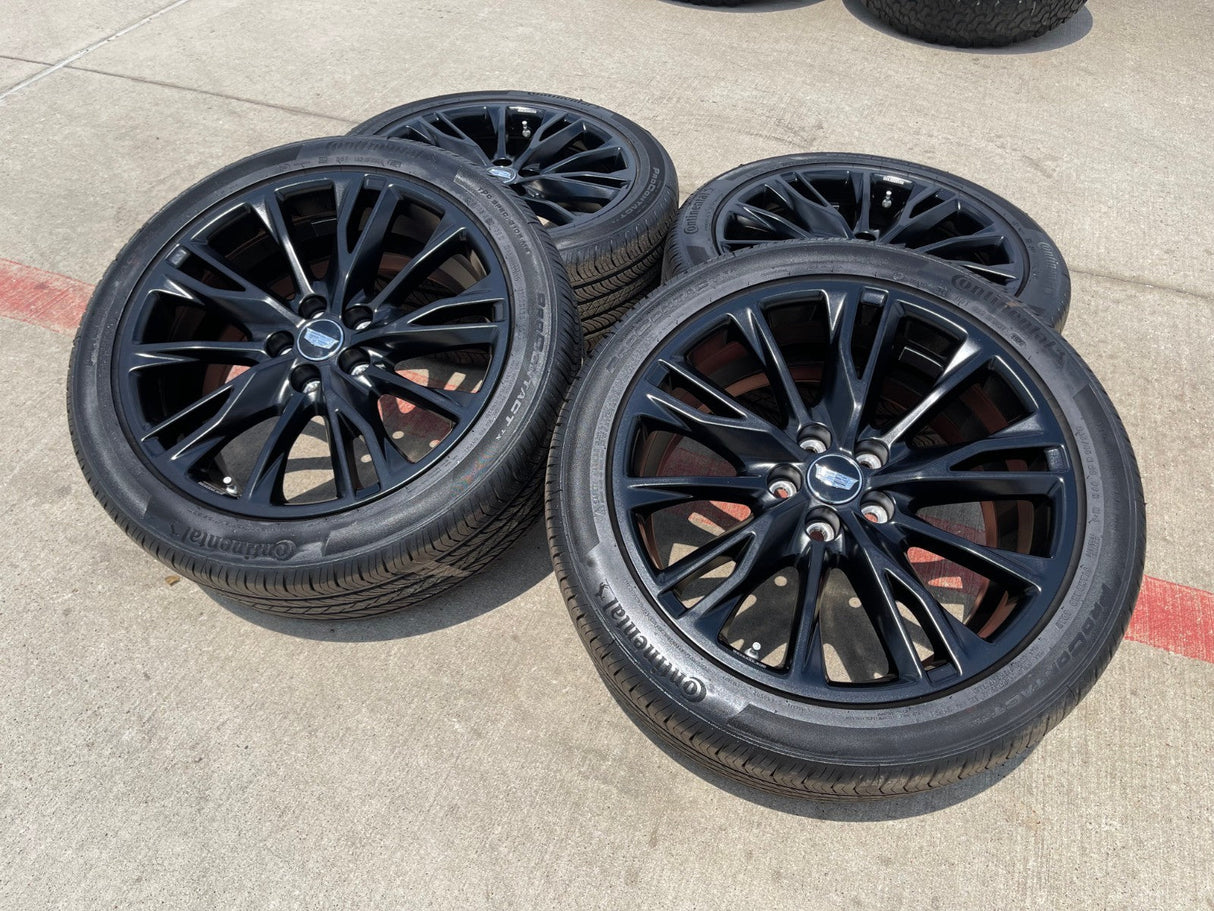 20" Cadillac XT4 OEM black wheels rims tires 2023 2024 2025 2026 NEW Texas Truck Tire