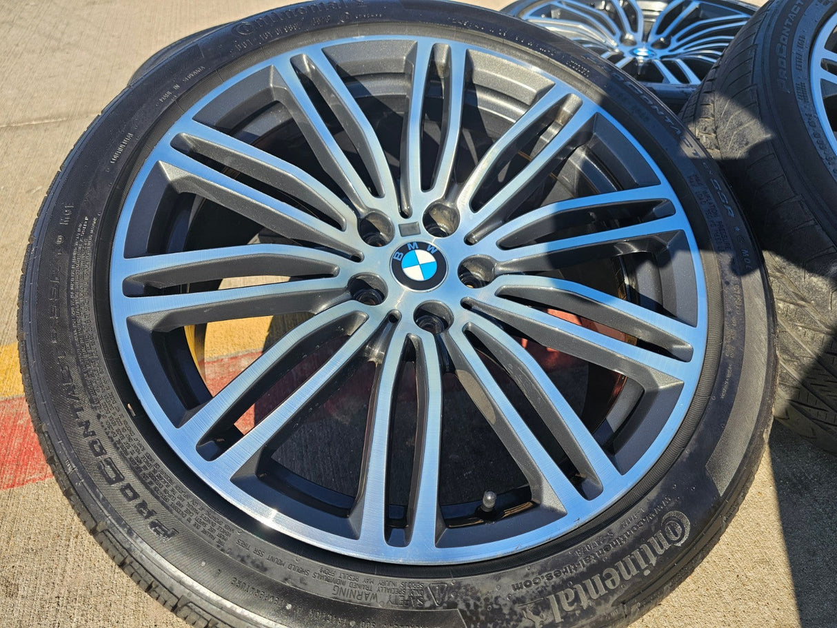 19" BMW 530i 540i 530e M550i 4 5 6 7 OEM 86328 Series wheels rims Style 664M Texas Truck Tire