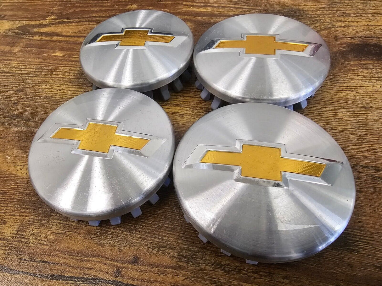 (4) 3.25" Chevy Silverado 1500 Tahoe Suburban OEM center caps C5652 83MM Texas Truck Tire