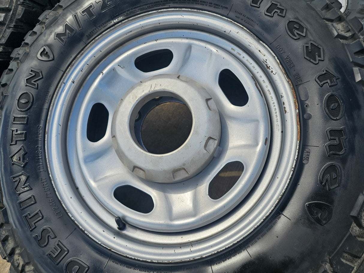 17" Ford F-250 F-350 OEM 3828 wheels rims tires FIRESTONE DESTINATION M/T2 Texas Truck Tire