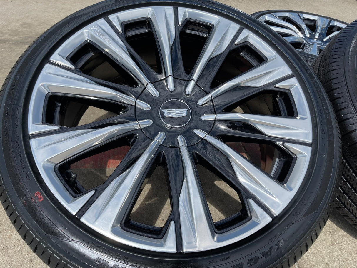 24" Cadillac Escalade PLATINUM OEM wheels rims V 2023 2024 2025 2026 2027 NEW Texas Truck Tire