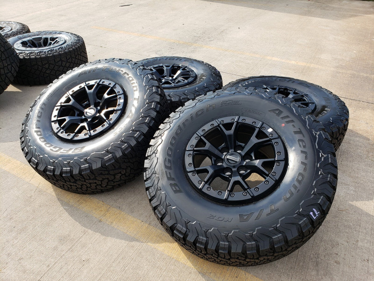 17" Ford F-150 Raptor R OEM BEADLOCK 10460 rims wheels 37" tires BFG NEW Texas Truck Tire