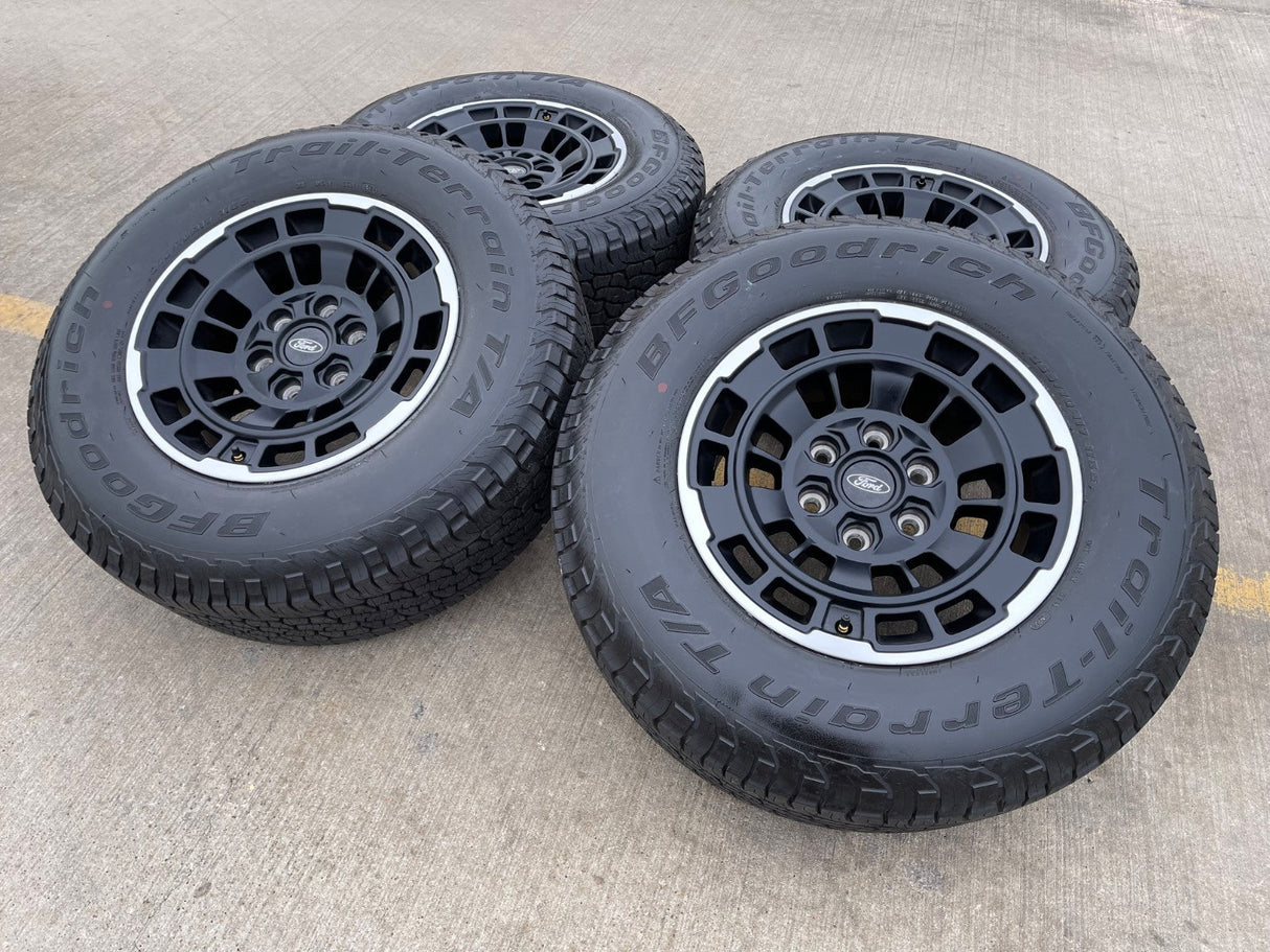 17" Ford Ranger Bronco HERITAGE OEM 22025 wheels rims BFG KO2 A/T NEW Texas Truck Tire