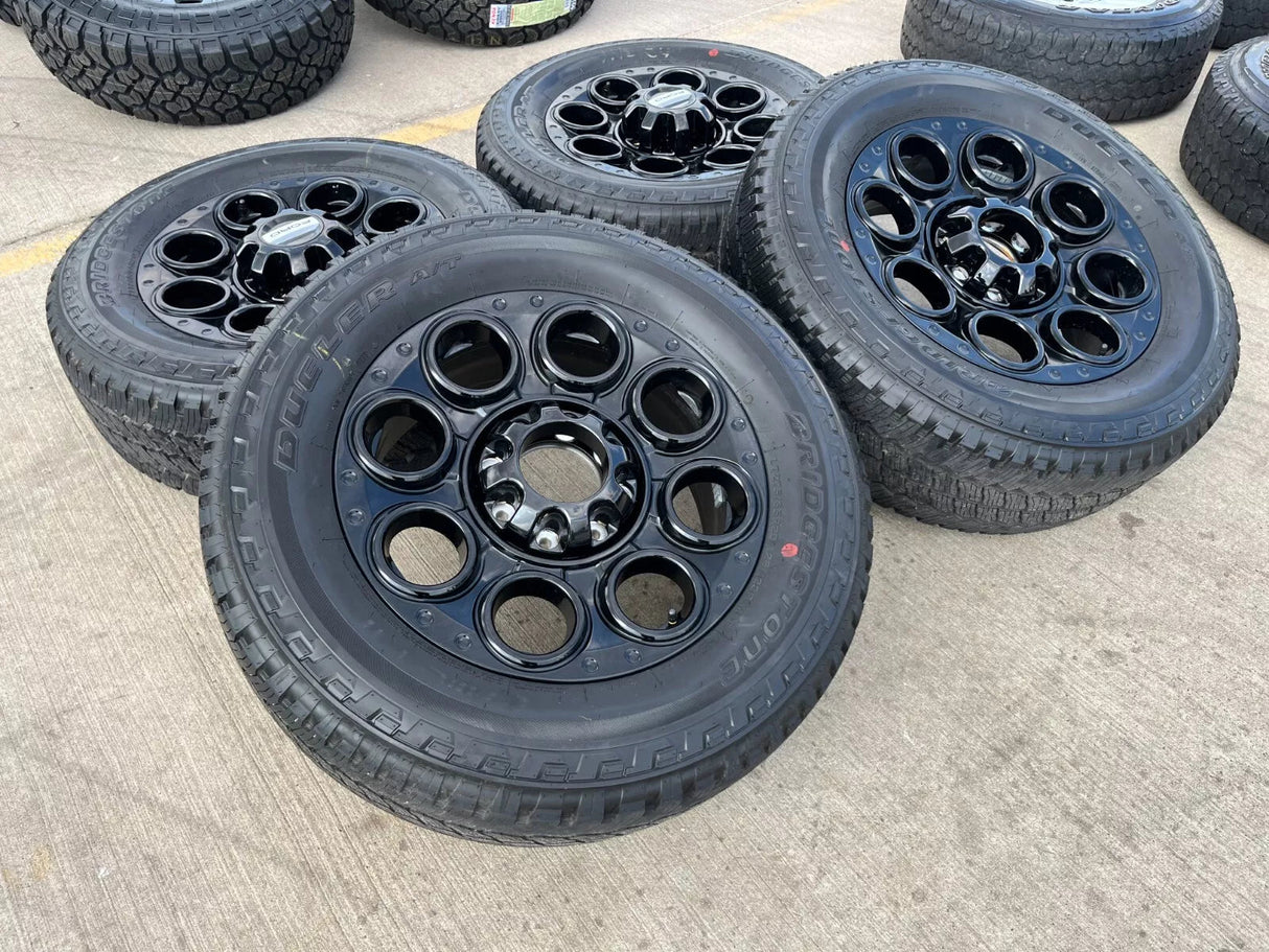 20" Ford F-250 F-350 OEM black TREMOR wheels rims 10484 10299 tires NEW Texas Truck Tire