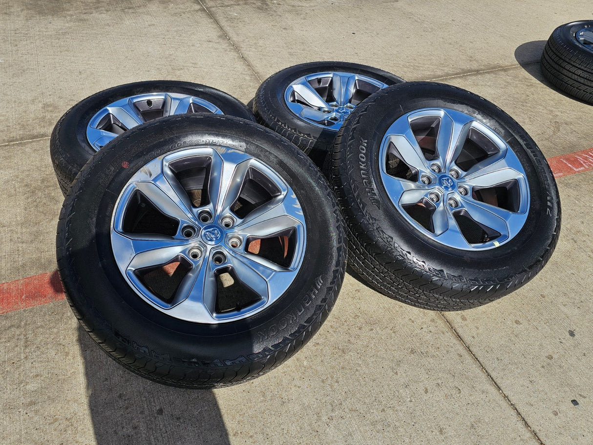 20" Dodge Ram 1500 OEM Laramie wheels rims 2681 tires HANKOOK DYNAPRO A/T2 Texas Truck Tire
