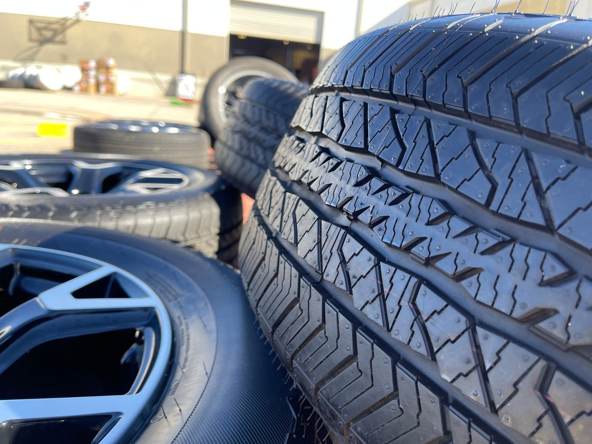 20" Jeep Grand Wagoneer Dodge Ram 1500 OEM black 9296 wheels rims 2025 2026 NEW Texas Truck Tire