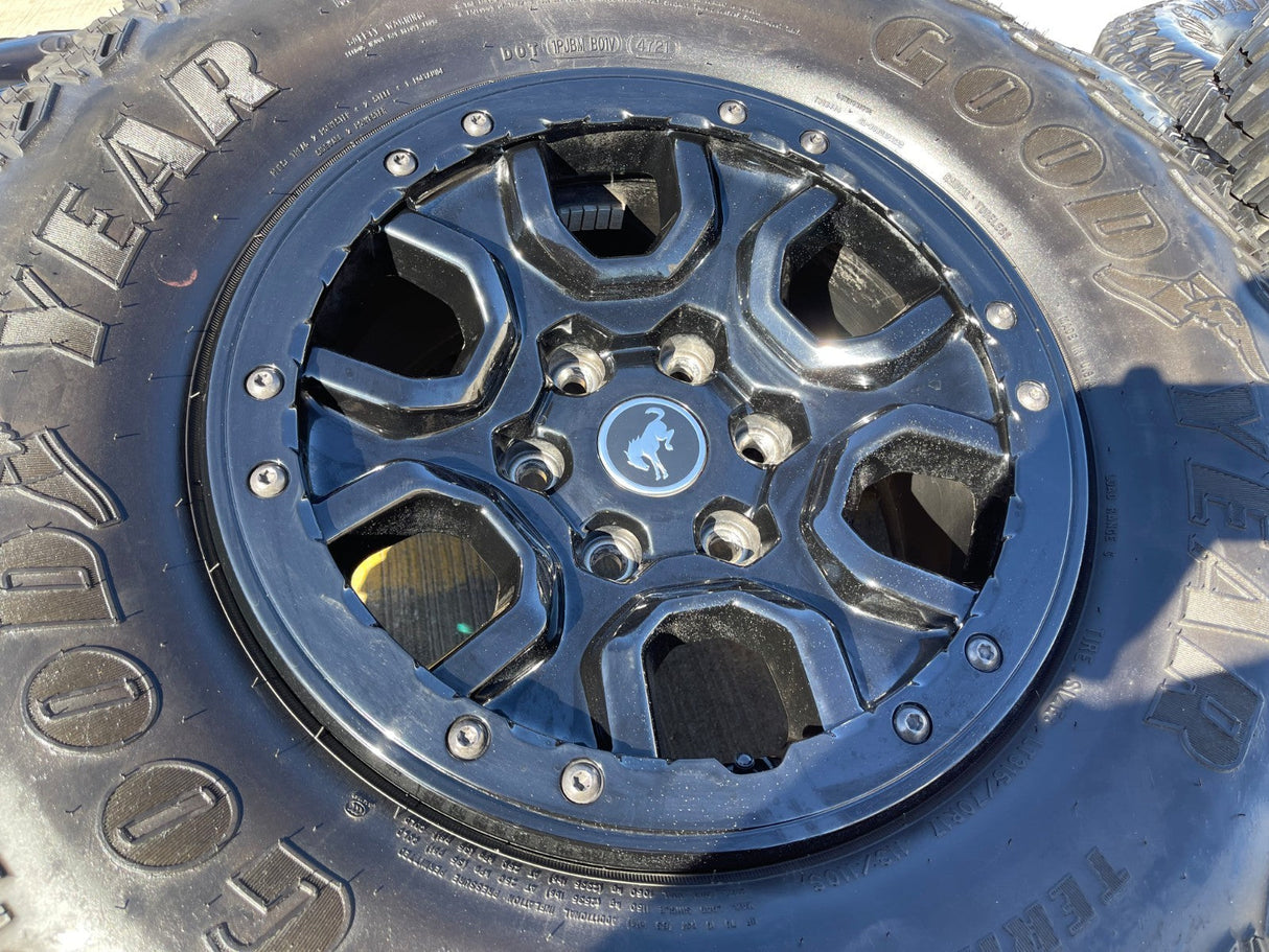 17" Ford Bronco SASQUATCH wheels rims BEADLOCK 10388 Ranger GOODYEAR M/T Texas Truck Tire