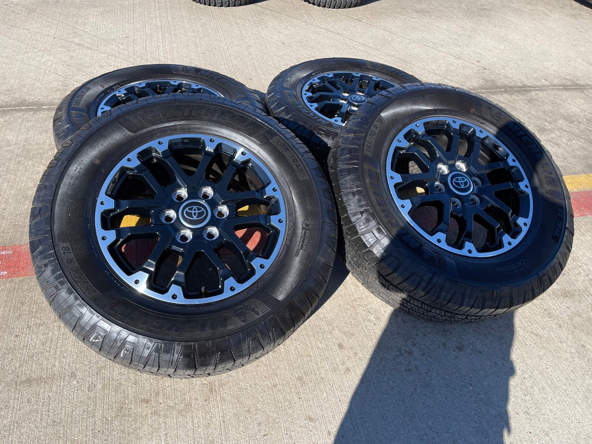 18" Toyota Tundra TRD OEM black wheels rims 75273 Sequoia 2024 2025 2026 NEW Texas Truck Tire