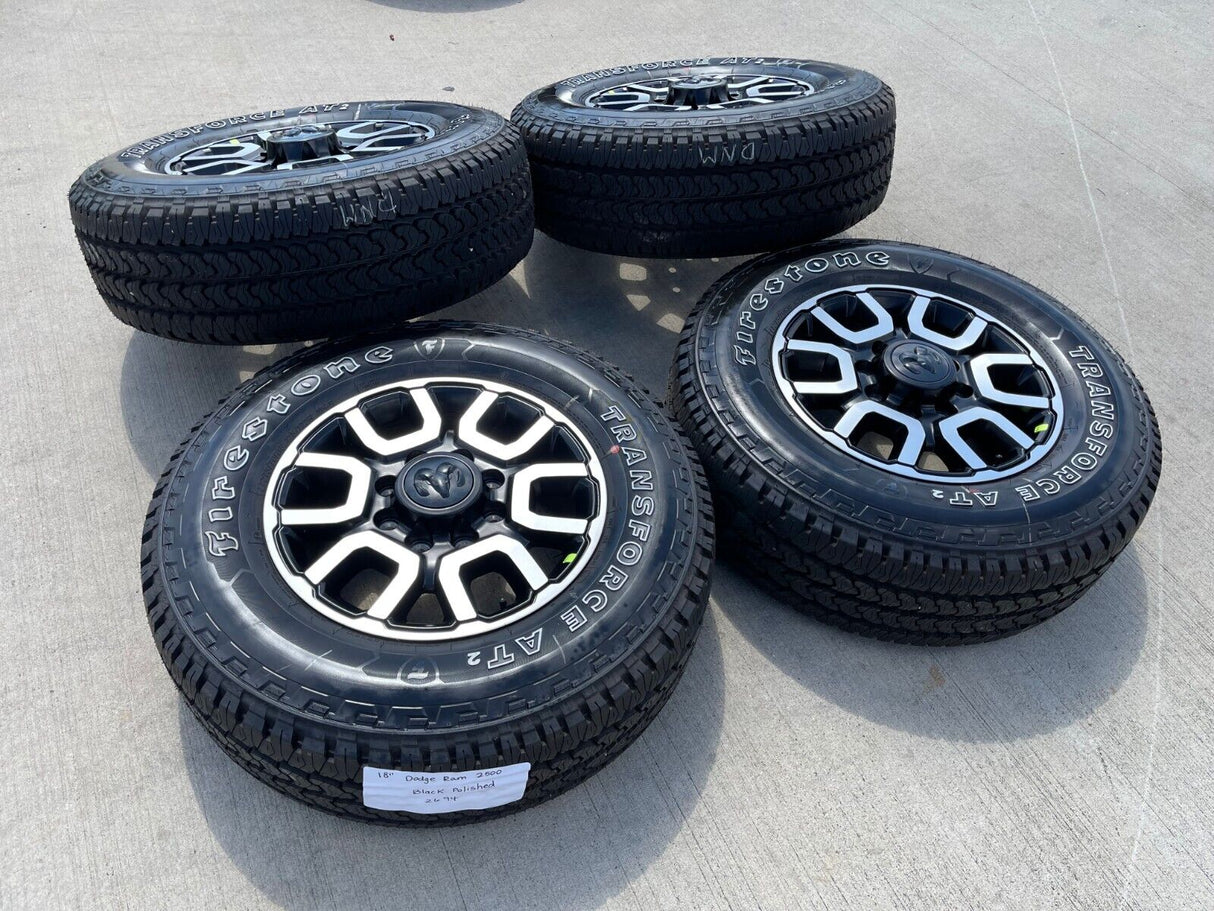18" Ram 2500 3500 LARAMIE OEM wheels rims 2694 tires NEW 2023 2024 2025 NEW Texas Truck Tire