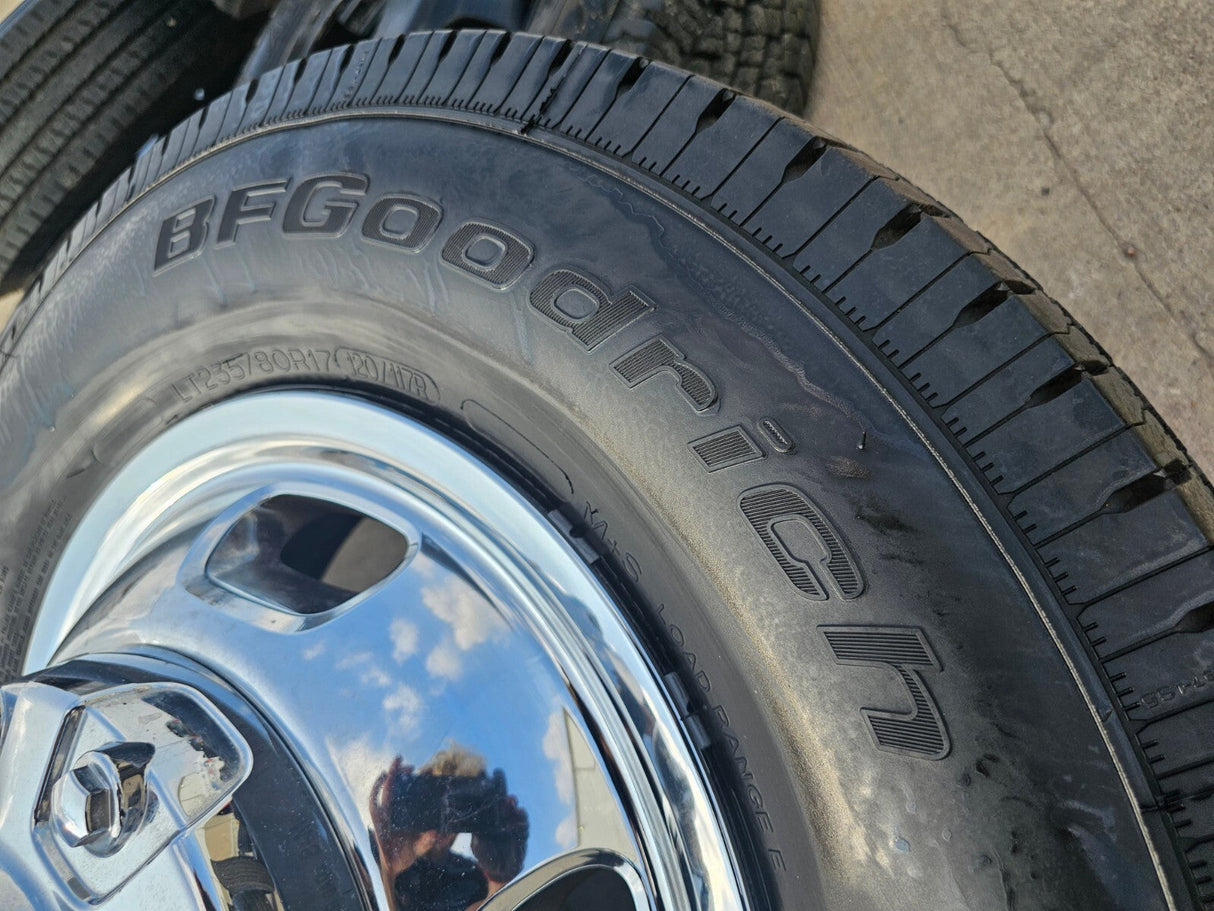 17" Dodge Ram 3500 Dually Laramie 8x200 wheels rims 2703 2704 OEM tires Texas Truck Tire