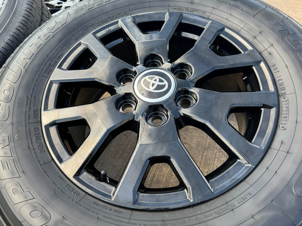 17" Toyota Tacoma 4Runner TRD Black OEM 94254 10637 wheels rims 2025 2026 NEW Texas Truck Tire