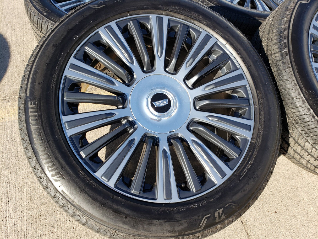 22" Cadillac Escalade Platinum OEM 4876 95167 wheels rims 2021 2022 2023 2024 Texas Truck Tire