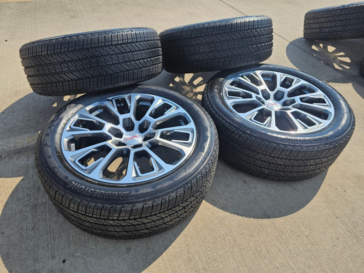 22" GMC Yukon Sierra DENALI OEM wheels rims Tahoe tires 2024 2025 2026 NEW Texas Truck Tire