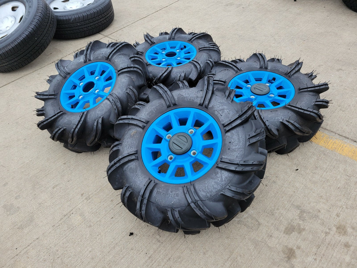 14" Polaris RZR 1000 XP Turbo wheels rims tires 1522842-655 Cast 53 Flash Texas Truck Tire