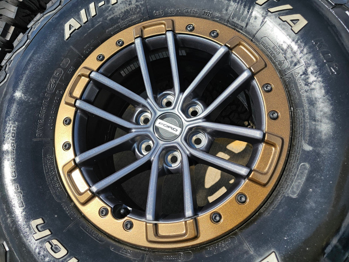 17" Ford F-150 Raptor OEM rims wheels BEADLOCK 96450 Expedition 37" BFG BRONZE Texas Truck Tire