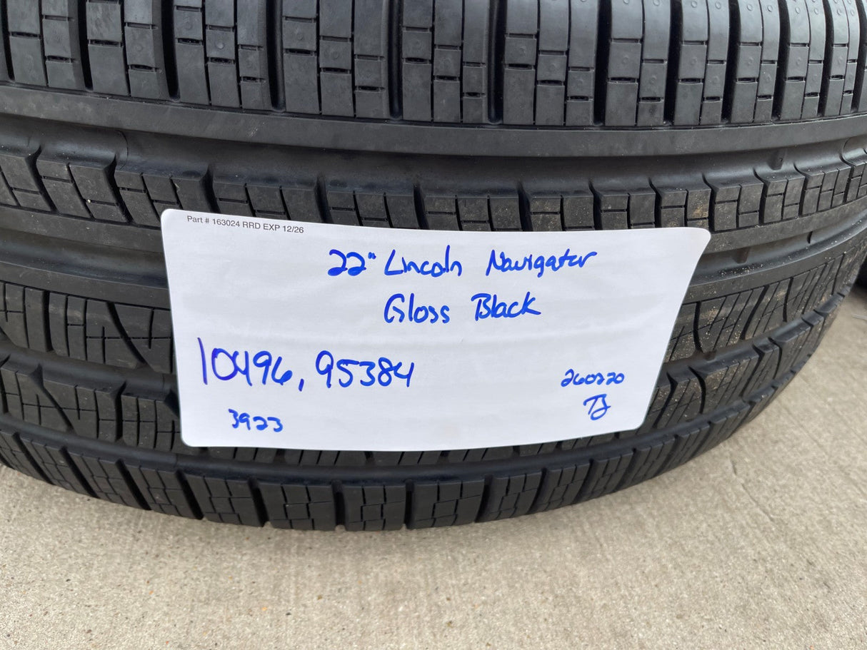 22" Lincoln Navigator OEM rims wheels Black Label 95384 10496 tires PIRELLI NEW Texas Truck Tire