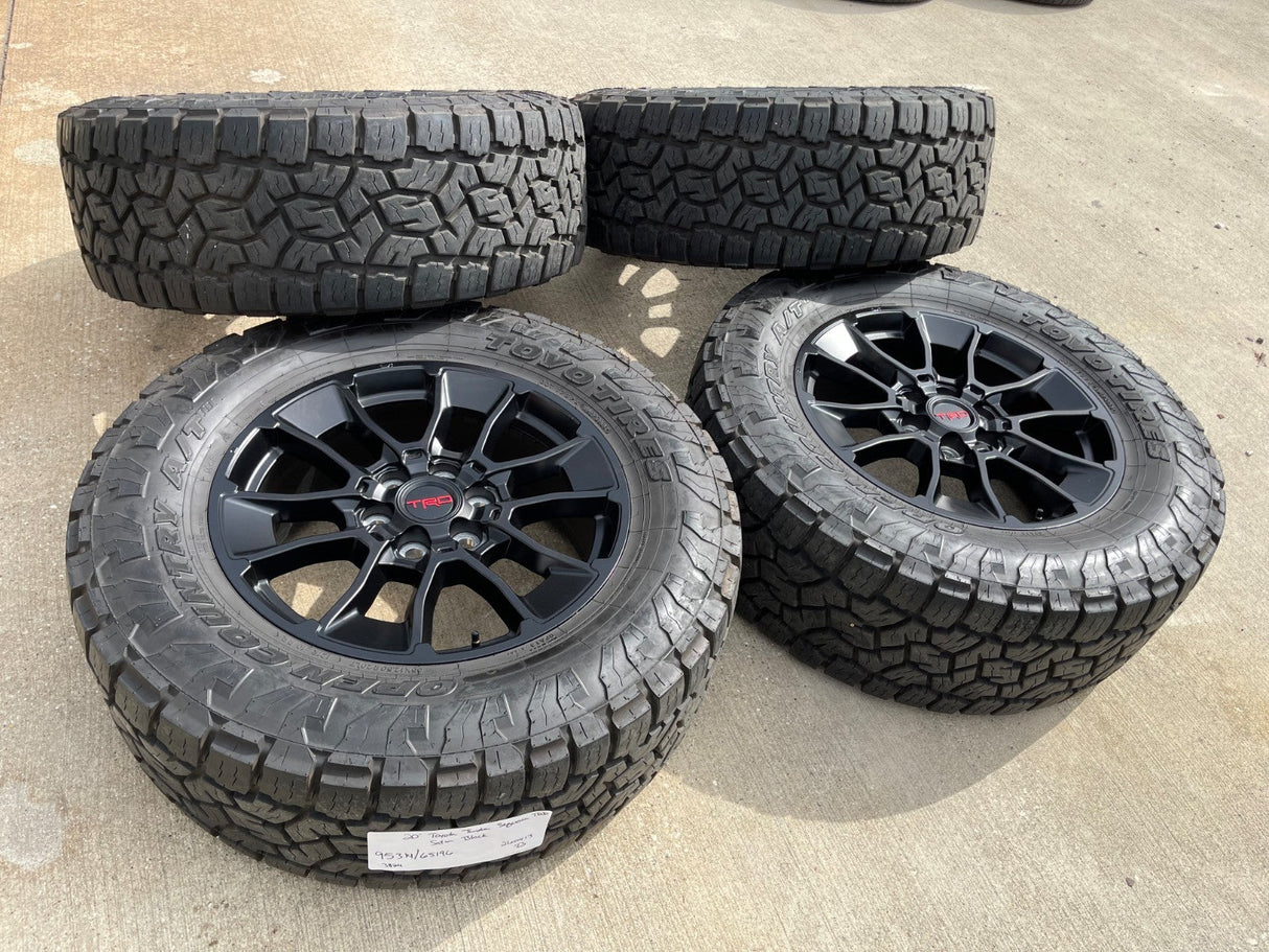 20" Toyota Tundra TRD OEM wheels rims 95314 65196 Sequoia TOYO A/T3 35" Texas Truck Tire