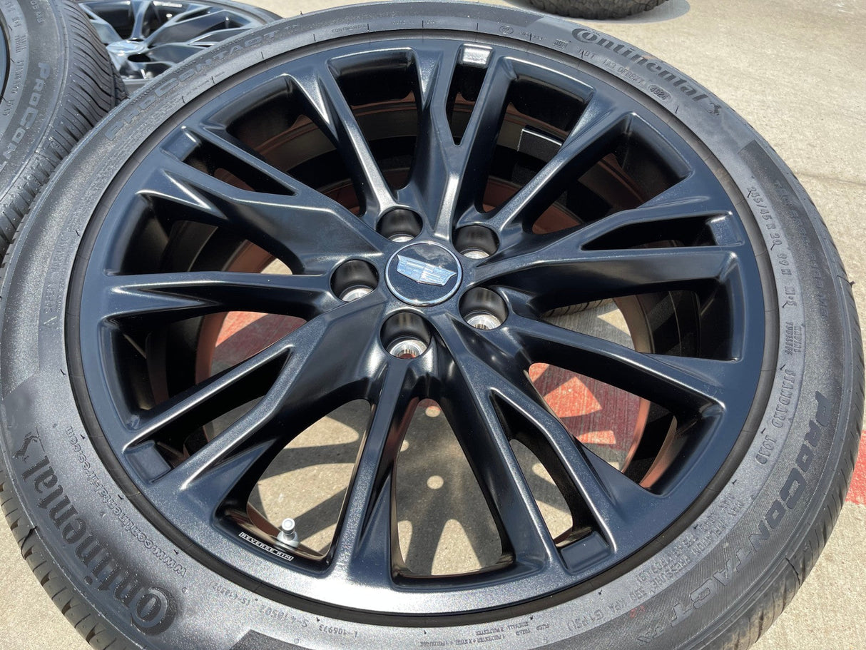 20" Cadillac XT4 OEM black wheels rims tires 2023 2024 2025 2026 NEW Texas Truck Tire