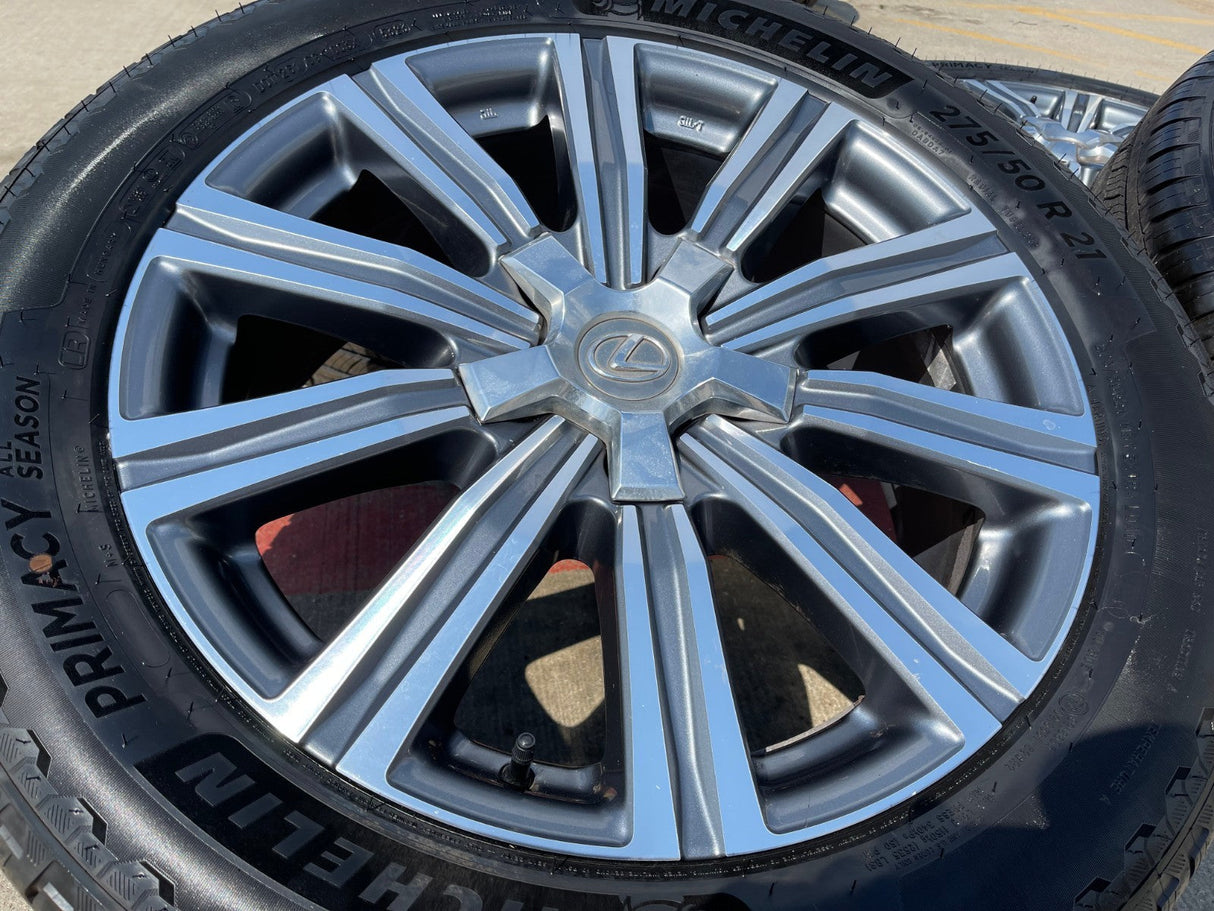 21" Lexus LX570 Toyota Land Cruiser OEM 74341 wheels rims 5x150 MICHELIN NEW Texas Truck Tire