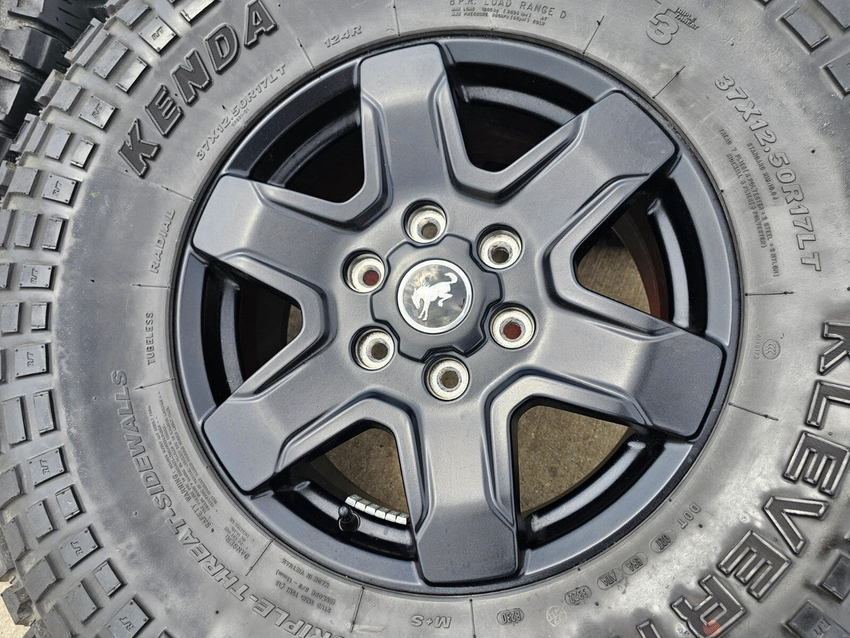(4) 17" Ford Bronco wheels rims 95292 10383 SASQUATCH Ranger KENDA 37" Texas Truck Tire