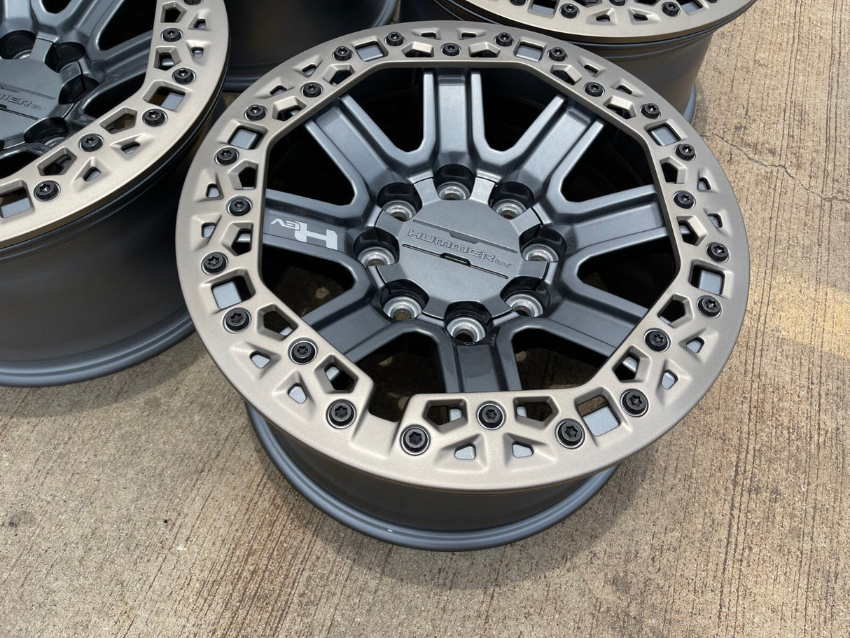 (5) 18" Hummer Grazen beadlock EV HEV 2500 OEM wheels rims 2024 2025 2026 NEW Texas Truck Tire