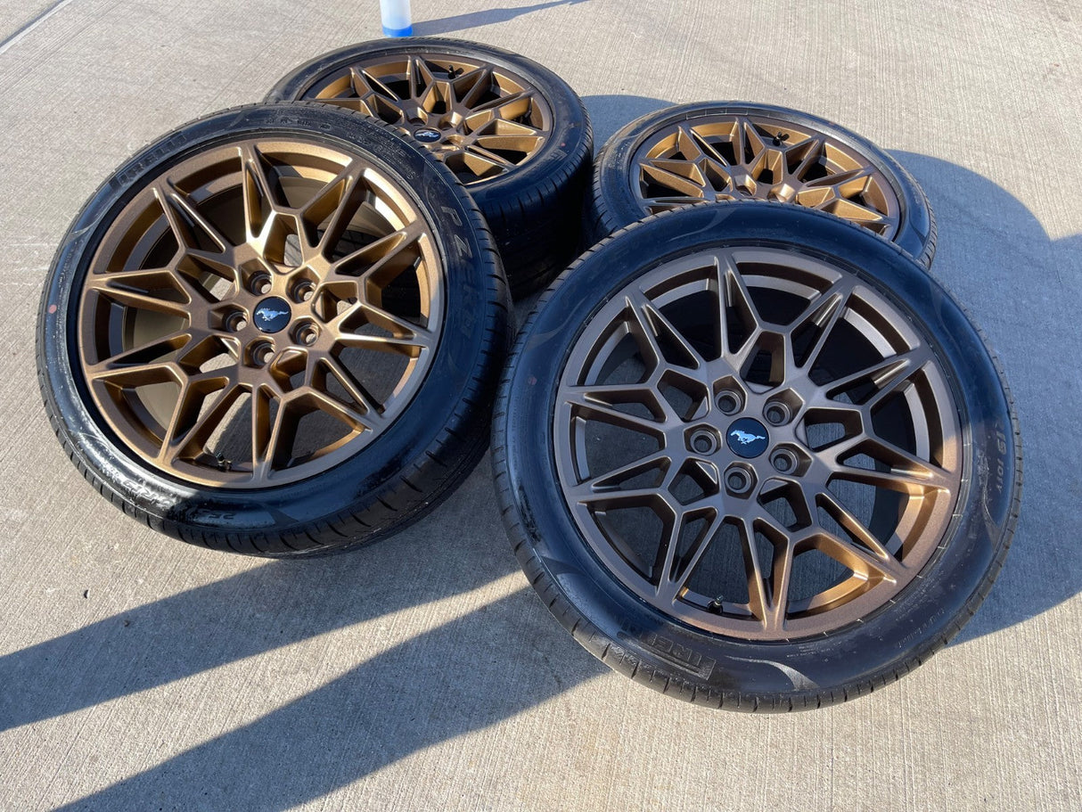 19" Ford Mustang GT Track Pack OEM 10600 10603 Bronze wheels rims 2025 2026 NEW Texas Truck Tire