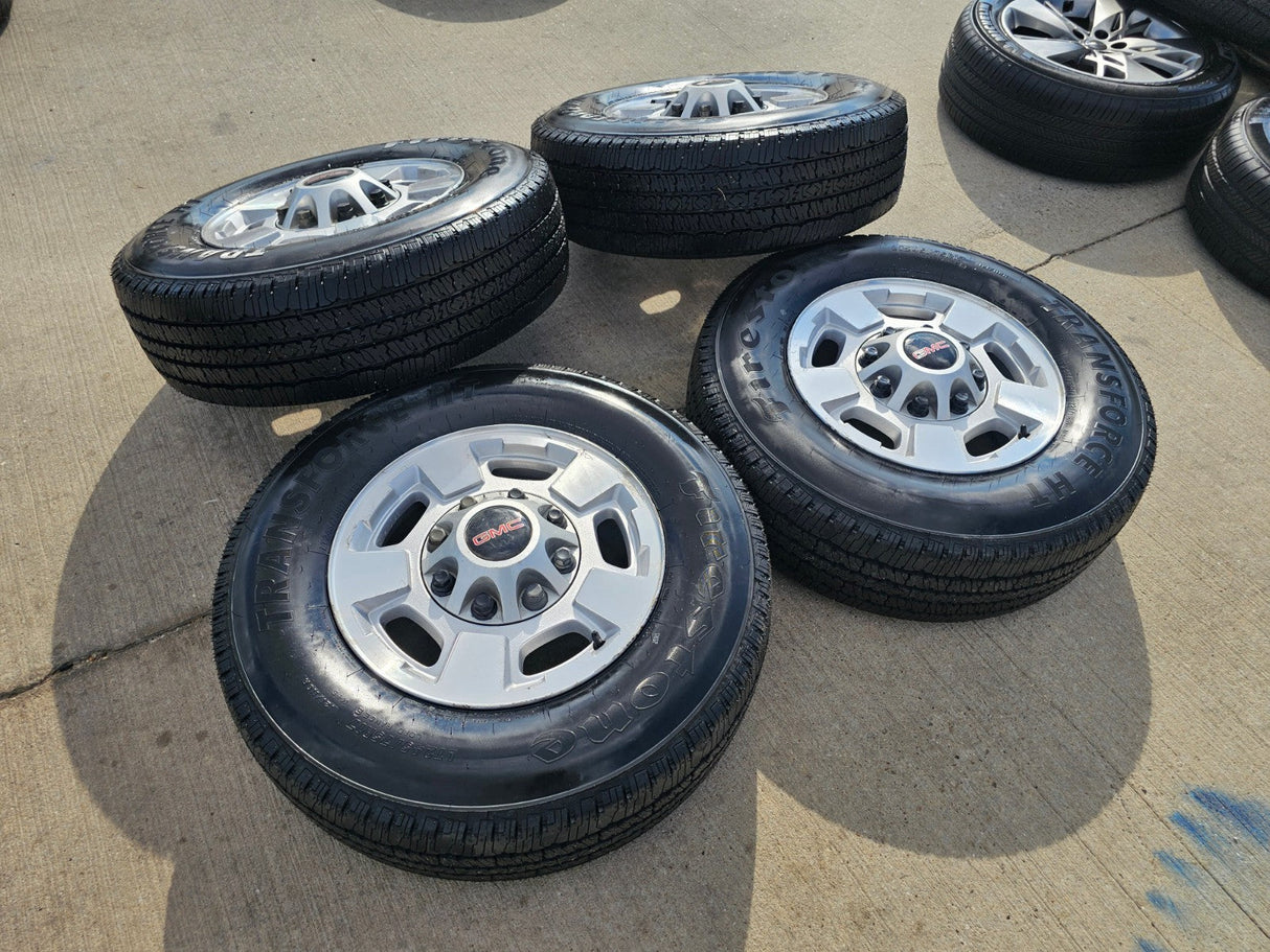 17" GMC Sierra Chevy Silverado 2500 3500 OEM 5500 wheels rims FIRESTONE NEW Texas Truck Tire