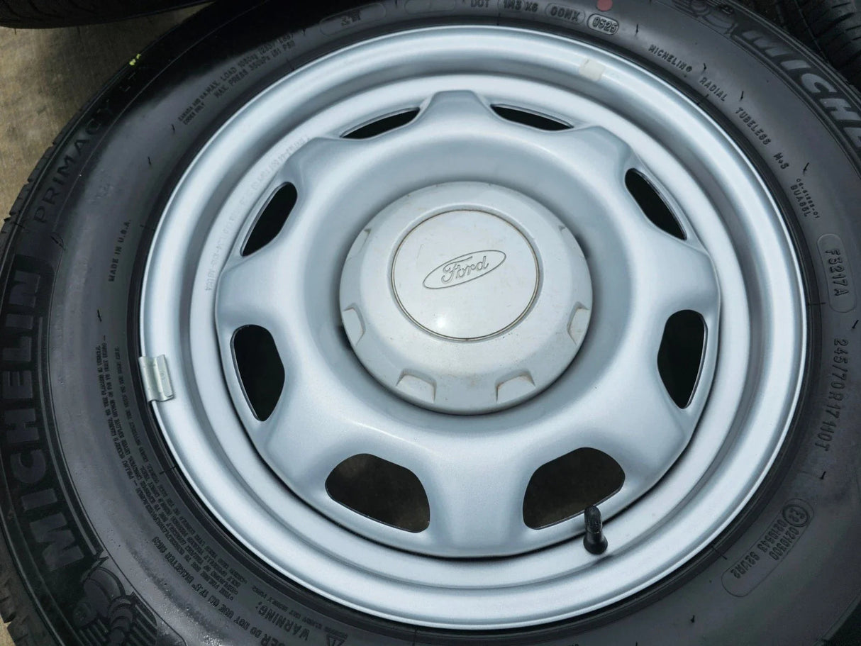 17" Ford F-150 OEM rims wheels 3857 tires steel 2023 2024 2025 2026 MICHELIN NEW Texas Truck Tire