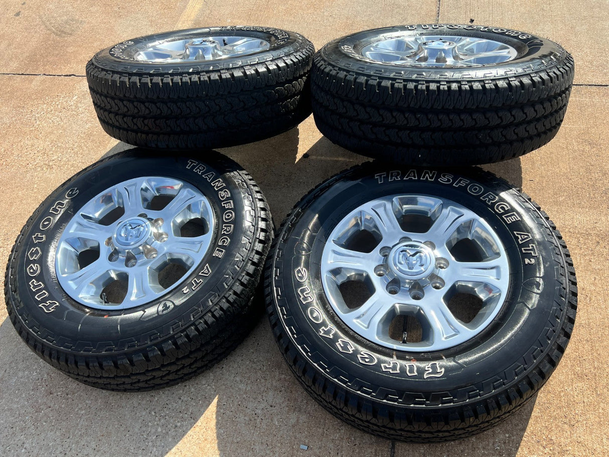 18" Ram 2500 3500 Laramie Power Wagon OEM wheels rims 2692 FIRESTONE A/T2 Texas Truck Tire