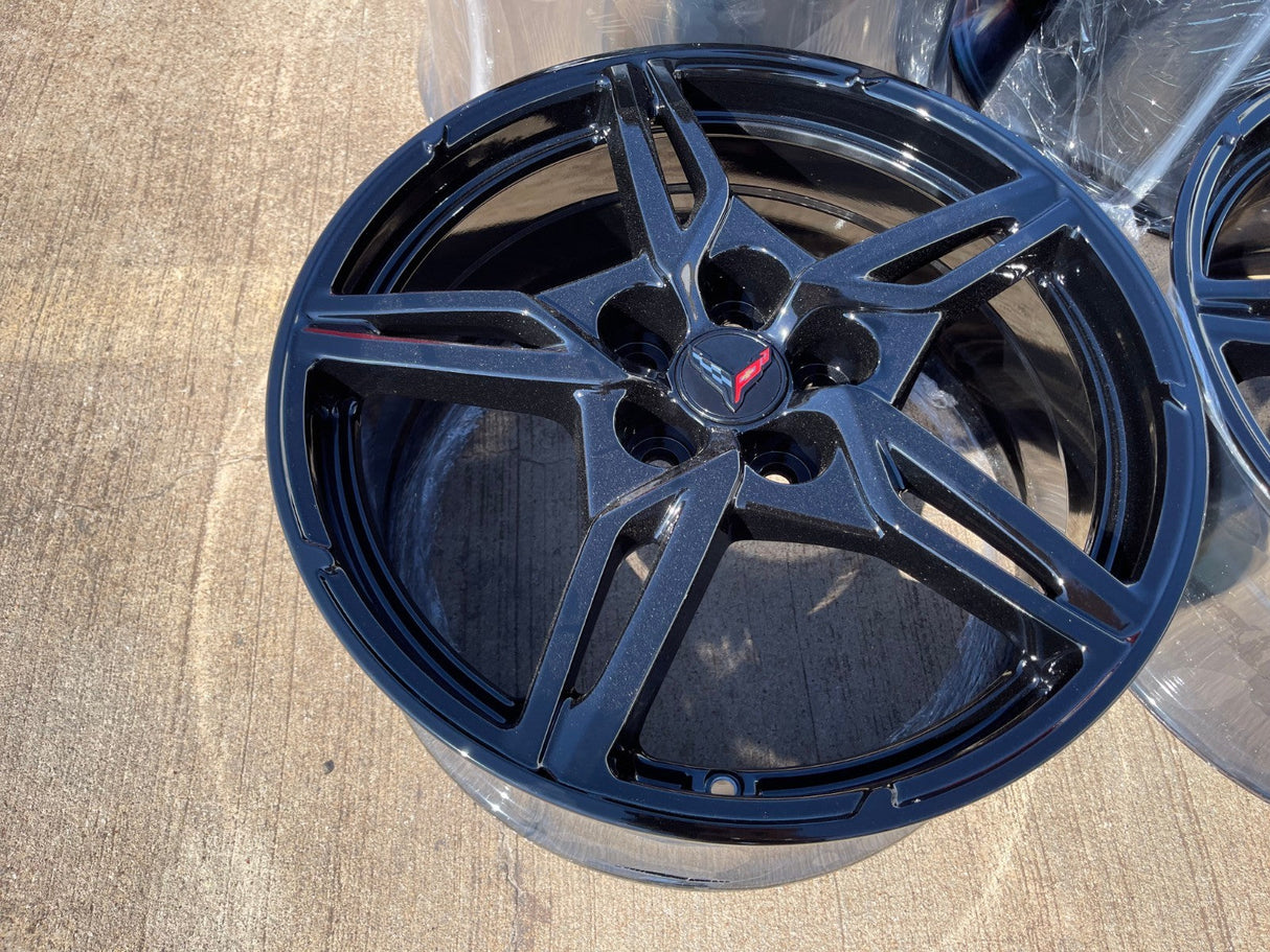 19" + 20" Chevy Corvette C8 OEM wheels rims 14007 14008 2024 2025 2026 2027 NEW Texas Truck Tire