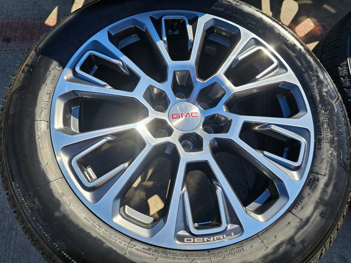 22" GMC Yukon Sierra DENALI OEM wheels rims Tahoe tires 2024 2025 2026 NEW Texas Truck Tire