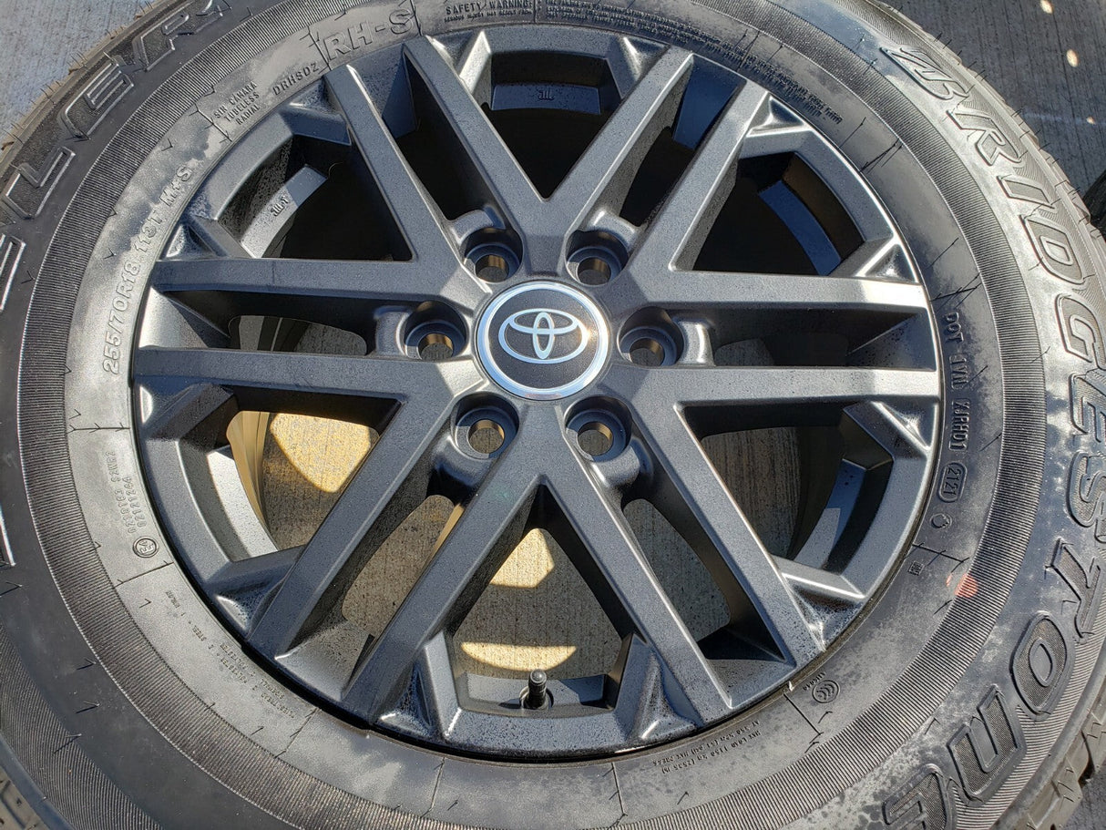 18" Toyota Tundra TRD OEM wheels rims 75281 black Sequoia LX600 2025 2026 NEW Texas Truck Tire