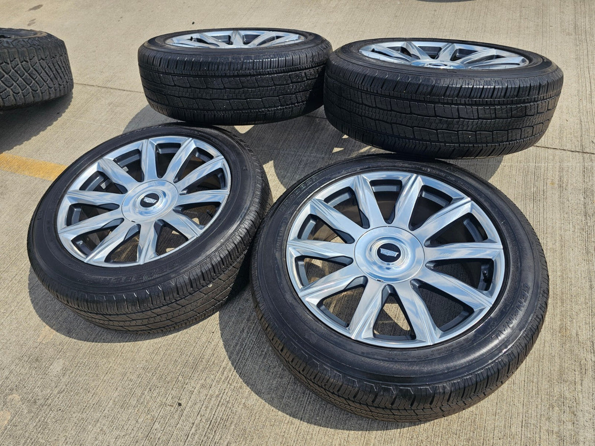 22" Cadillac Escalade Platinum OEM ORIGINAL 95078 wheels rims 2023 2024 2025 Texas Truck Tire