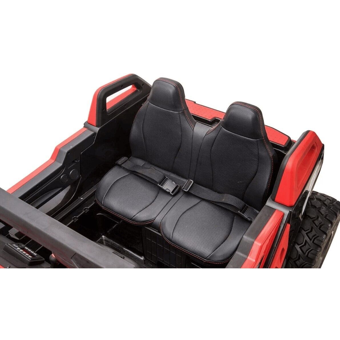 Red 24V Kids Ride-On Car 4×4 UTV Buggy with Remote Control and Bluetooth Connectivity