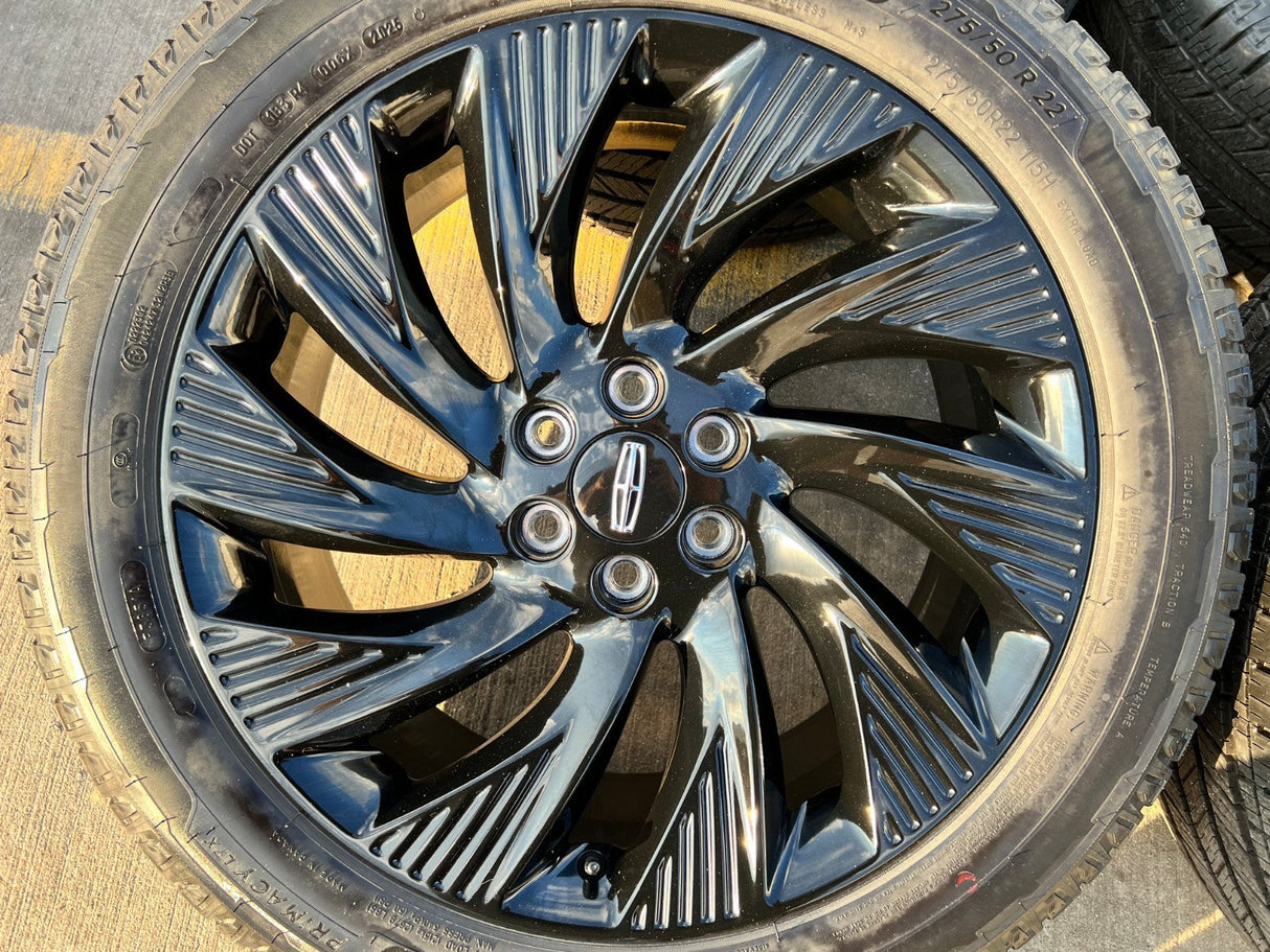 22" Lincoln Navigator OEM 10665 rims wheels BLACK LABEL 2025 2026 MICHELIN NEW Texas Truck Tire