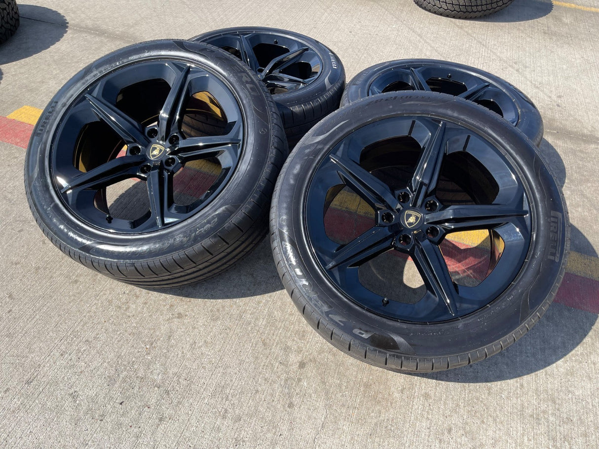 21" Lamborghini Urus OEM wheels rims Taigete 2018 2019 2023 2024 2025 PIRELLI Texas Truck Tire