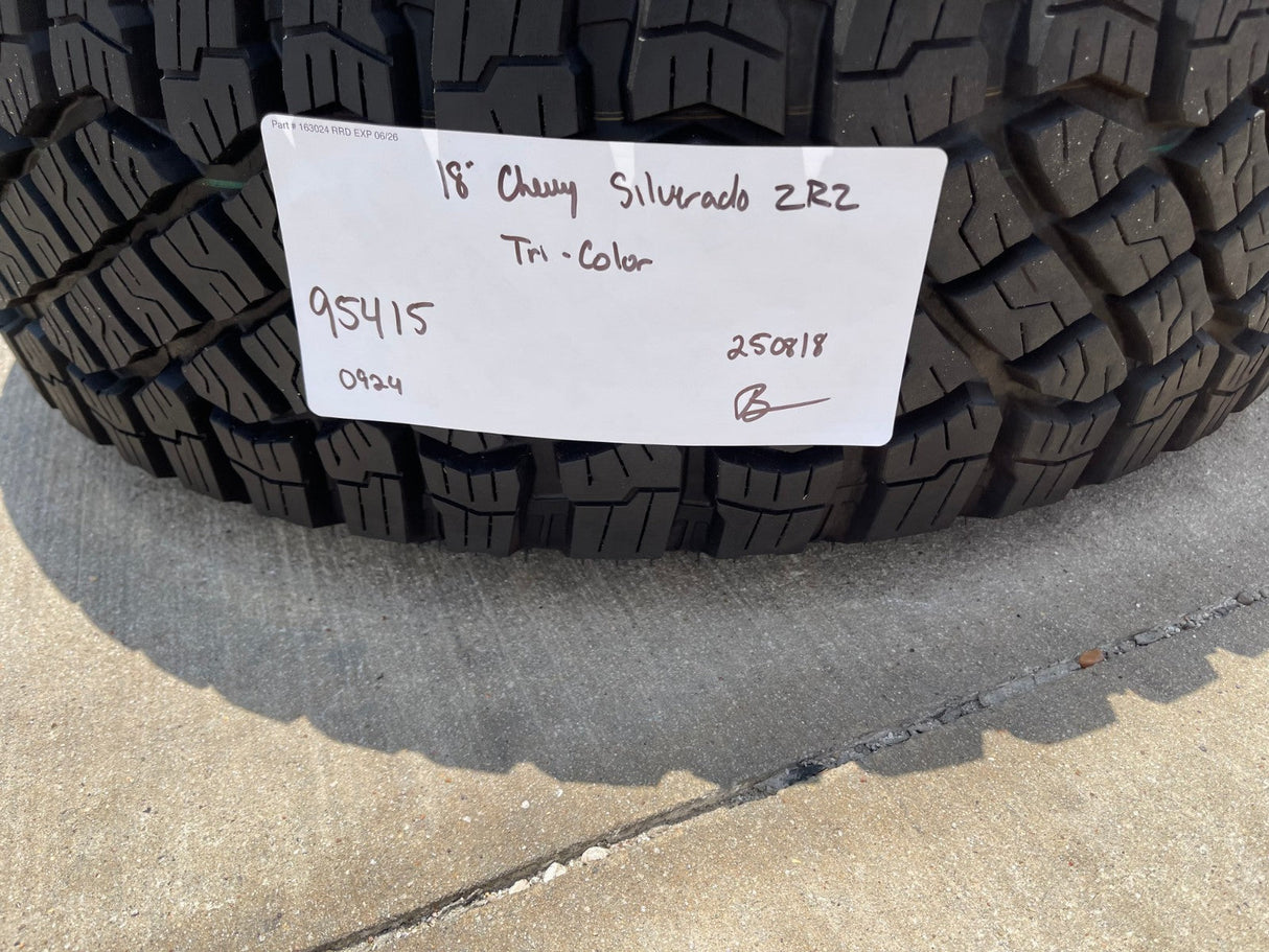 18" Chevy Silverado ZR2 Tahoe TRAIL BOSS Sierra OEM 95415 wheels rims tires NEW Texas Truck Tire