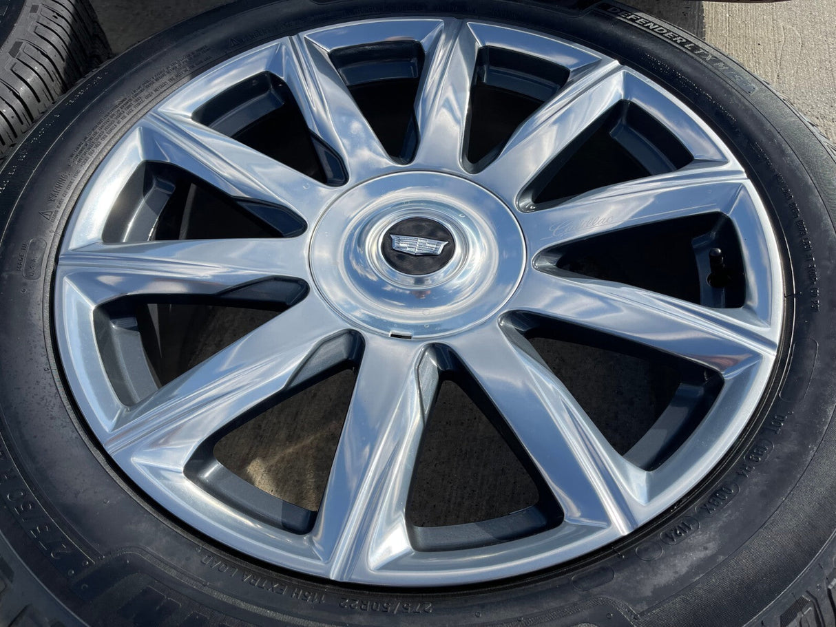 22" Cadillac Escalade Platinum OEM ORIGINAL 95078 wheels rims 2024 2025 2026 NEW Texas Truck Tire