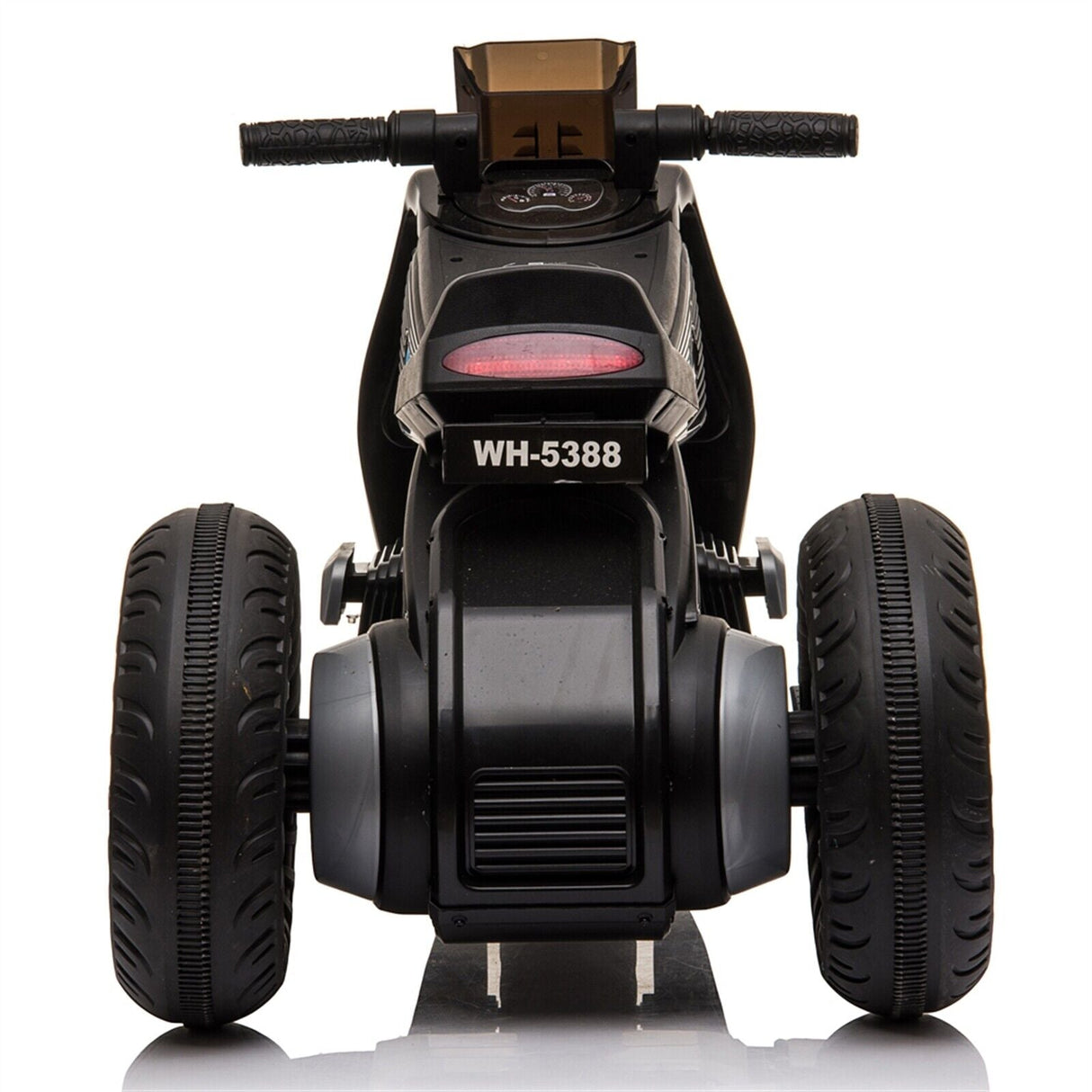 Black 3-Wheel Double Drive Electric Motorcycle for Kids