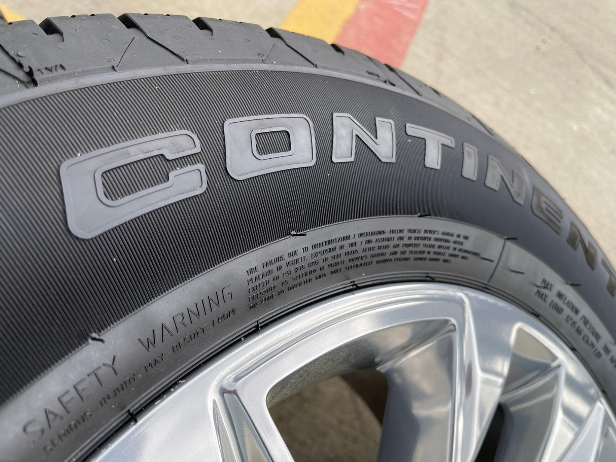 20" Chevy Tahoe Silverado 5920 OEM wheels rims GMC Yukon 2025 2026 CONTINENTAL Texas Truck Tire