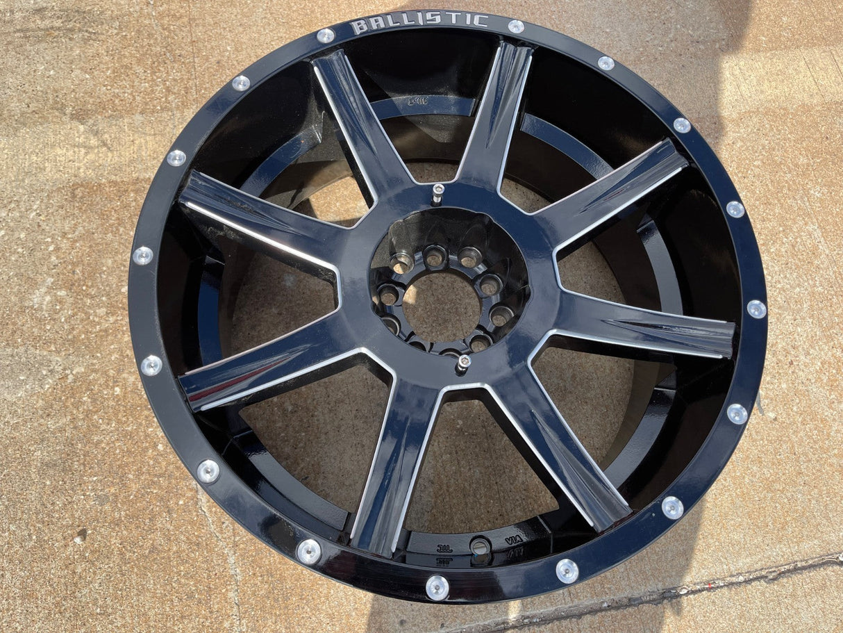 20x9 Ballistic Morax 845 Jeep Wrangler Gladiator rim wheel 5x127 5x5 5x4.5 5x114 Texas Truck Tire