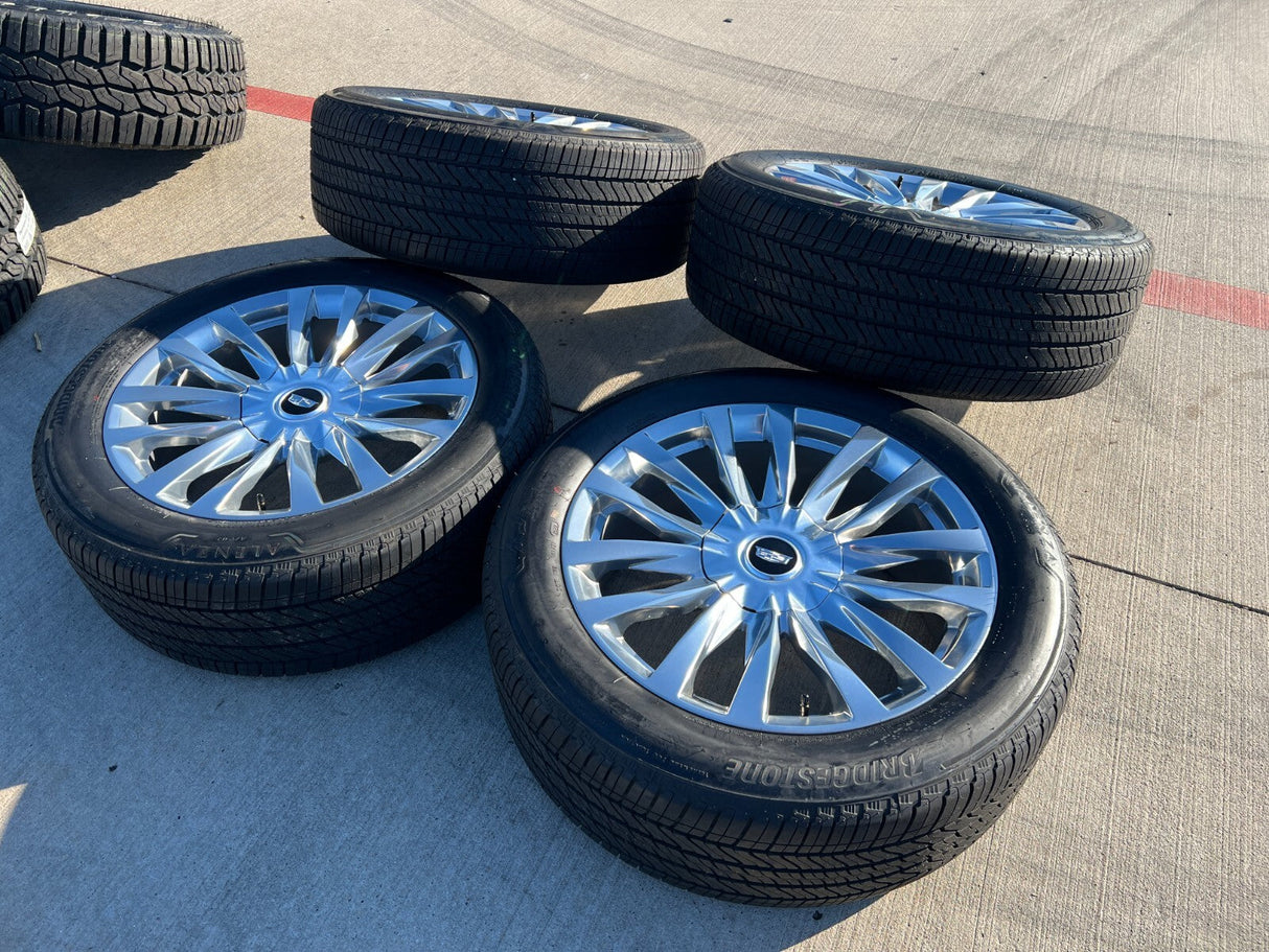 22" Cadillac Escalade Platinum OEM wheels rims 95026 tires NEW Texas Truck Tire