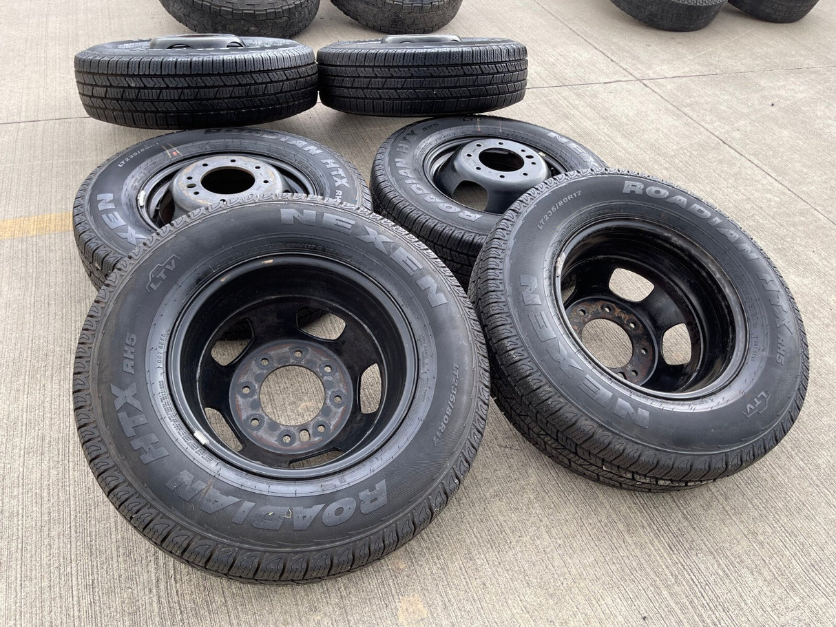17" Dodge Ram 3500 Dually Laramie 8x200 wheels rims 2703 2704 OEM Texas Truck Tire