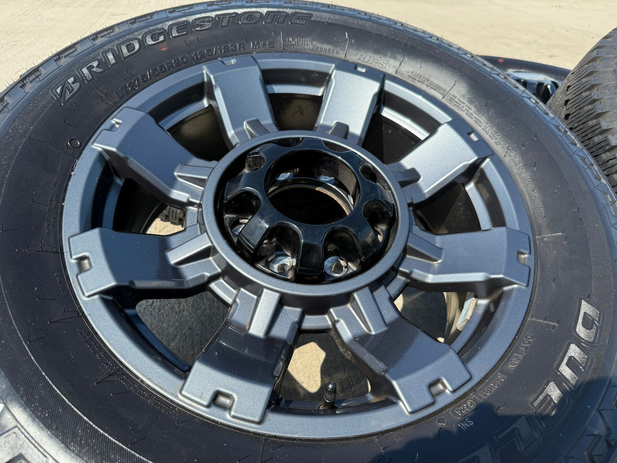 20" Ford F-250 F-350 OEM gray Lariat 10485 10296 wheels rims tires BRIDGESTONE Texas Truck Tire