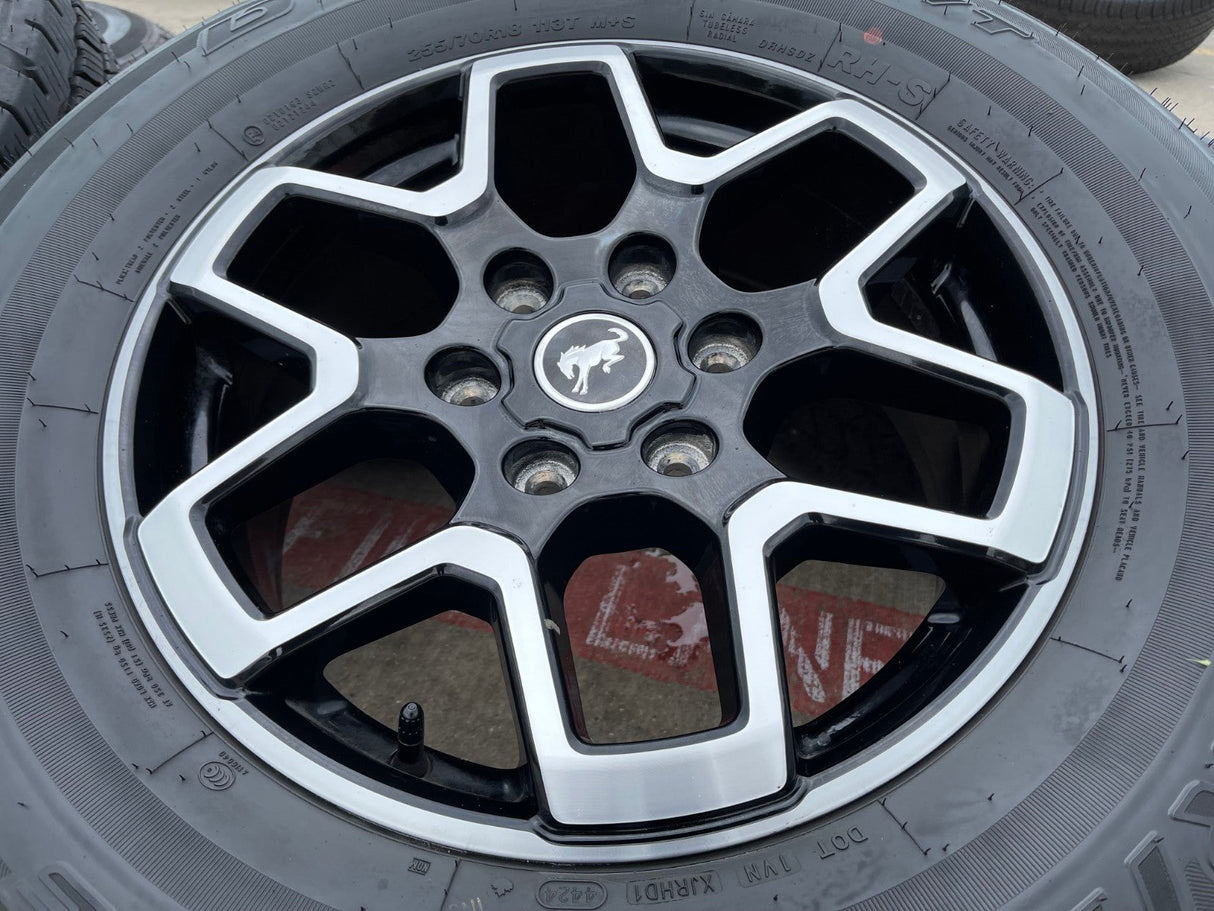 18" Ford Bronco wheels rims black 95213 Ranger tires 2023 2024 2025 2026 NEW Texas Truck Tire